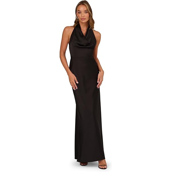 Amazon.com: Lauren Ralph Lauren Champagne Women Maxi Halter Gown Dress Gold  10 : Clothing, Shoes & Jewelry