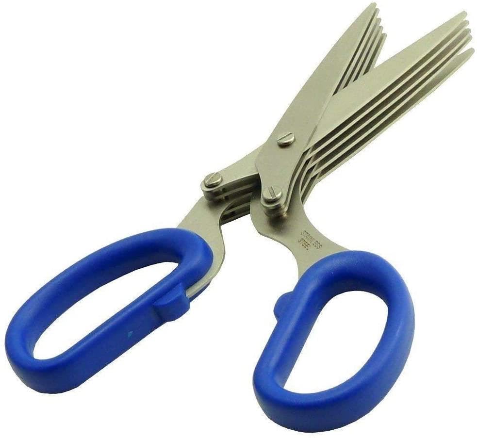 Mantraraj Shredding Scissors 5 Blade Multi Cut Multipurpose Security Paper Shredder Kitchen Tool Salad Cut