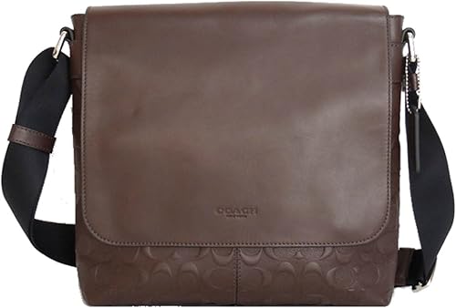 Amazon コーチ Coach メンズ 斜めがけ ショルダーバッグ F722 Mah チャールズ スモール メッセンジャー シグネチャー デボスド レザー 茶色 アウトレット品 並行輸入品 Coach コーチ ショルダーバッグ
