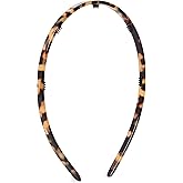 Alexandre de Paris Women's Thin Headband, Tokyo Tortoise, Brown, Print, One Size