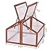 Giantex Garden Portable Wooden Cold Frame Greenhouse Raised Flower Planter Protection (35.4