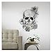 RoomMates RMK3060TB Neutral Floral Skull Peel & Stick Giant Wall Decals, 19.12