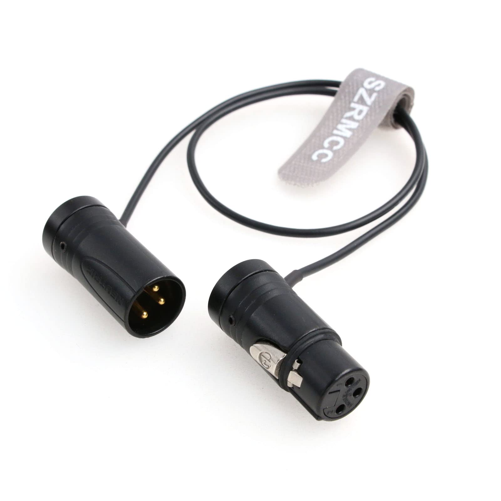 SZRMCC XLR Cable XLR 3 Pin Male to3 Pin XLR Female Low-Profile Audio Cable for Sound Devices 633 688 788T 302 552 Zaxcom Recorder Device Zoom F8 (Black Cap)