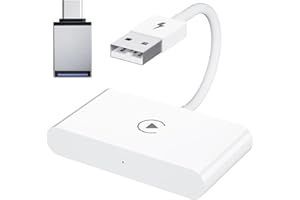 BEBSR Wireless CarPlay Adapter for iPhone - Converts Wired to Wireless CarPlay, Plug & Play - Compatible with BMW, Lexus, Ford, Benz, Audi, Volvo, and More - iOS 10+ Supported