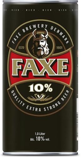 Faxe Extra Strong Beer 6 X 1 Liter 10 Vol Amazon Co Uk Grocery