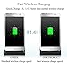Fast Wireless Charger Stand Pad for iPhone 8/8 Plus,iPhone X/Xs Max/XR,Galaxy S9/S9+, S8/S8 Plus,Note 9 8 5,S7/S7 Edge,S6/S6 Edge/S6 Active,Nexus 6/5/4[Black]