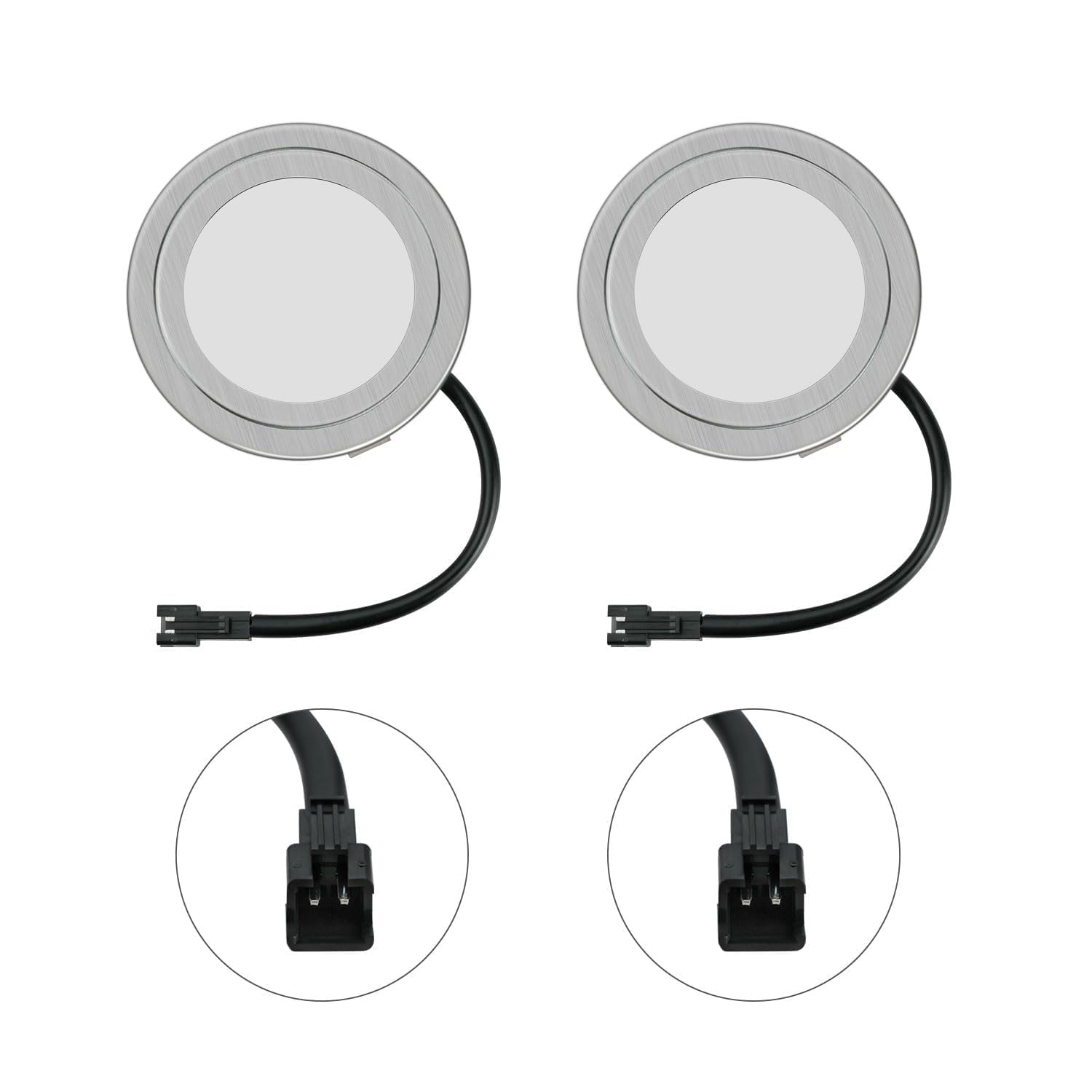 Photo 1 of FIMXSD 2 Pack Range Hood Lights with SM Socket DC 12V 1.5W 6500K Hole Closet Range Hood LED Light Recessed Stove Hood Light Bulb Replacement, SM Socket