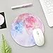 HaloVa Mouse Pad, Anti Slip Planet Mouse Mat for Desktops, Computer, PC and Laptops, Customized Round Mouse Pad for Office and Home, Mercury