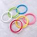Tinksky Plastic Bangle Bracelets Candy Color Bracelet for Women Children party favors 6-pack (Green Yellow Blue Pink Rose Red White)