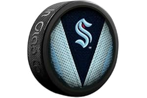 INGLASCO Kraken Hockey Puck with Jersey Stitch Logo Souvenir Hockey Puck