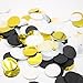 Mybbshower Black Gold White New Years Eve Paper Confetti Wedding Table Scatter Bachelorette Reception Decoration Pack of 5000 Pieces