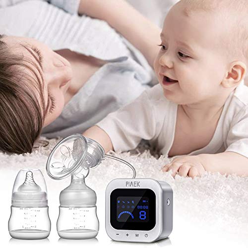 Electric Breast Pump, Four Modes & Rechargeable Portable Double Pumps Electric Nursing Breast Massage Breastfeeding Pump