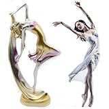 H&W Graceful Dance Movements, Beautiful Dancer Statue, Colorful, Best Gift for Girl, Home Decoration, Desk Ornament(HH8-D2)