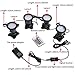 WEGEEY Pond Light, Waterproof IP68 Underwater Submersible Spotlights with Remote, 36 LED Multi-Color & Adjustable & Dimmable Aquarium Garden Fountain Waterfall Pool Tank Lights (4-Pack （Upgraded）)