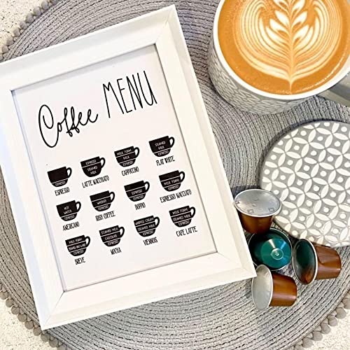 JasonCarlMorgan WinsterCreations Coffee Menu Kitchen Simple Wall Home Decor Print A5 Normal