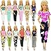 ZITA ELEMENT Lot 15 Items = 5 Sets Casual Wear Clothes Dress and 10 Shoes for 11.5 Inch Girl Doll - Fashion Handmade Party Outfits Accessories for 11.5 Inch Doll Xmas Gift