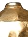 JOGAL Men's 70s Disco Shiny Metallic Gold Silver Short Sleeve Button Down Shirts Large Gold