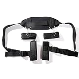 Fetish Bed Bondage Restraint Adjustable,Hand & Ankle Cuffs Strap Kits ,For Female Male and Couple Black