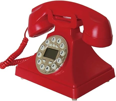 Amazon Com Meey Retro Phone Button Dialing Creative Fashion Office Home Wired Vintage Retro Telephone Landline Red Color Red Home Kitchen