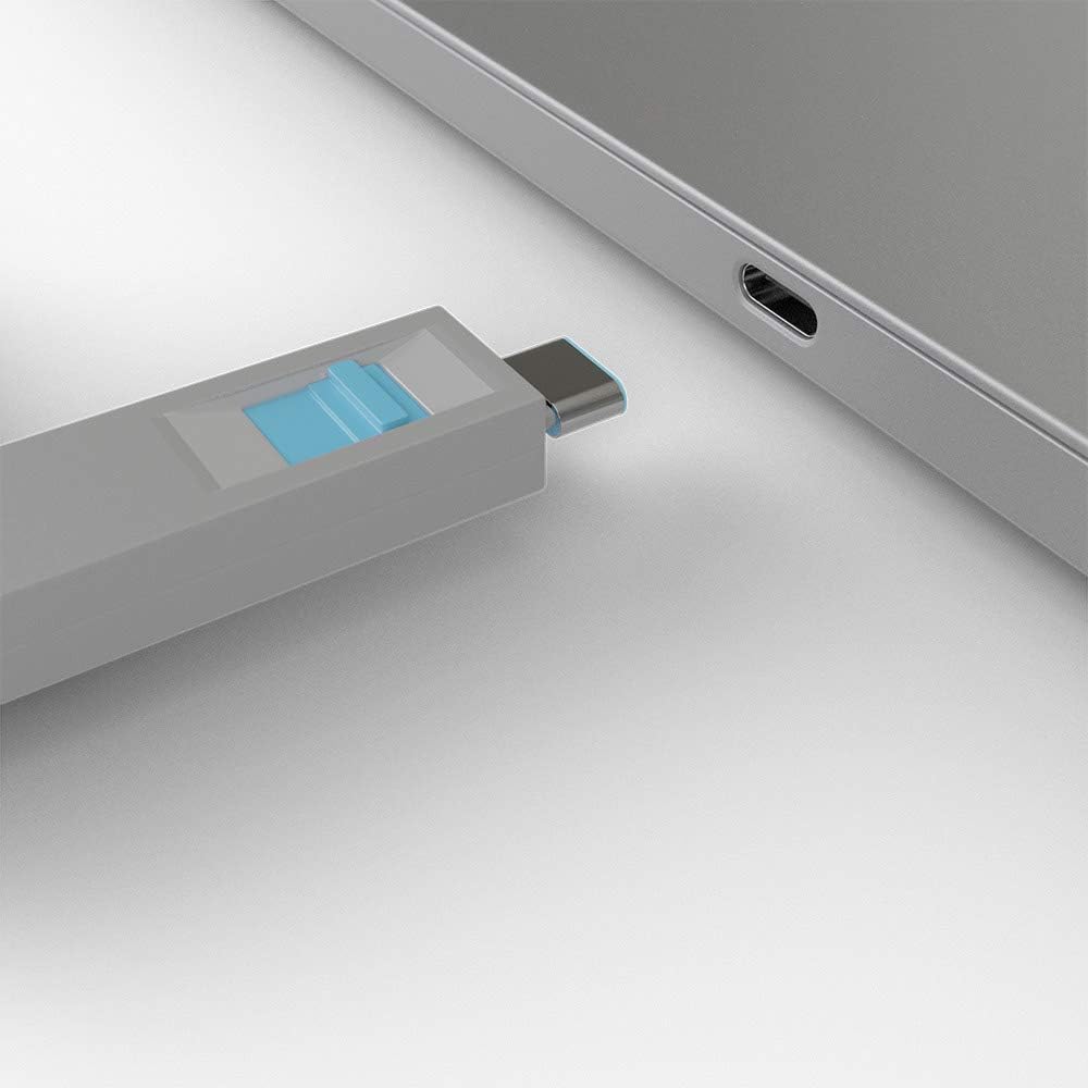 Lindy USB Type C Port Blocker Key, Blue - Pack of 4, Pack of 4 with Key - Image 4