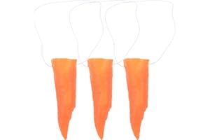 JOINPAYA 3pcs Carrot Nose Props: Orange Clown Nose Costume Accessory for Parties Halloween and Role Play for Adults and Teens