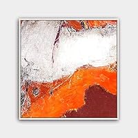 Framed Canvas Wall Art Abstract Color Painting Canvas Prints Home Artwork Decoration for Living Room,Bedroom - 16x16 inches