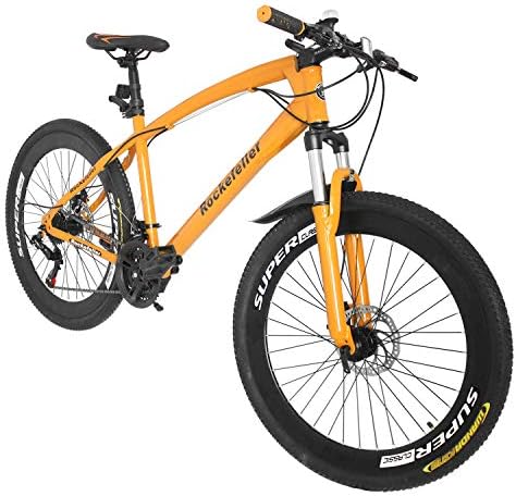 Pataku Mountain Bike 26” 21 Speed High-Carbon Steel Double Disc Brake Suspension Fork Rear Suspension Anti-Slip