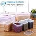 Rice Storage Container 8L(270.4 oz) Large Plastic Storage Containers with Lids Dry Food storage Containers Airtight Ideal for Rice, Snack, Pet Food and More - BPA FREE Rice Container 16.5-lb Set of 5