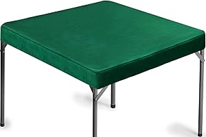 FRIENDA Folding Tablecloth - Green Felt Table Cover for Card Games, Poker, Mahjong, Jigsaw Puzzles & Board Games - 34 x 34 x 4 Inch