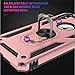 for Huawei Y9 (2019) Case Heavy Duty Shockproof 360 Degree Rotating Metal Ring Kickstand Hybrid Protection Cover Compatible with [Magnetic Car Mount] for Huawei Y9 2019 (Pink)