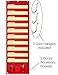 COMPONO Wall Storage Pocket Charts (10 Pocket - 1 Pack, Red) File Organizers with Free Bonus 3 Door Hangers- Best Pocket Chart for School, Home, or Office Use. Wall Pocket Chart Organizer