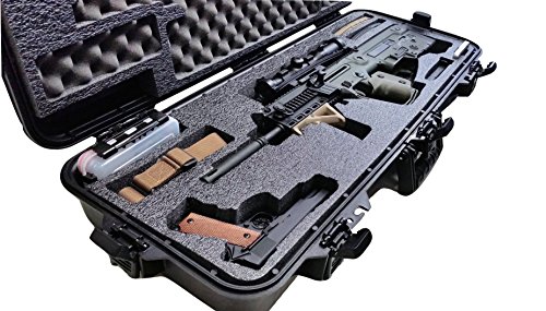 Case Club Pre-Cut FNH PS90, IWI Tavor, Kriss Vector, Berreta CX4 Storm, Kel Tec RFB, DT SRS-A1 Covert, Steyr AUG Pre-Made Waterproof Rifle Case with Accessory Box & Silica Gel to Help Prevent Gun Rust - Thumbnail 4