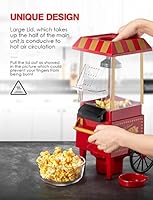 Aicook Eléctrico Vintage Palomitero, Máquina de Palomitas con Gran ...