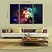 RAIN QUEEN Canvas Print Abstract Colorful Wolf Oil Paintings for Home Décor No Wood Frame