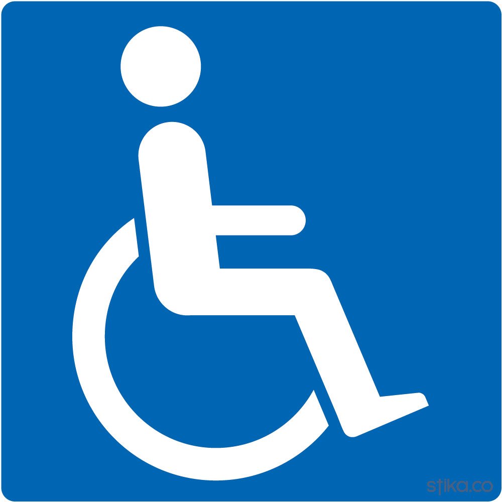 Disabled Logo Self Adhesive Vinyl Car Sticker 11cm x 11cm for EXTERNAL