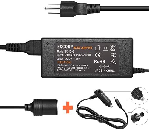 AC to DC Converter 6A 72W 100-240V to 12V Car Cigarette Lighter Socket Adapter AC/DC Power Supply Adapter