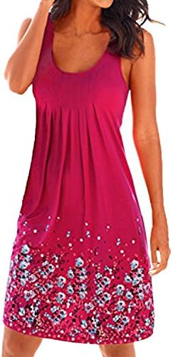 LAPAYA Women's Casual Beach Dresses Floral Sleeveless Pleated Swimsuit Cover UPS