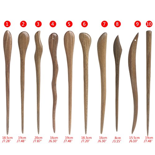 cici store Women Hair Pin Classic Hairpins Natural Wood Jewelry Hair Sticks Vintage Ebony