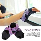 Vbestlife Yoga Socks Non Slip Women, Yoga Pilates Socks With Grips Non Slip Skid Barre Soft Wrap Dance Training Shoes with Toes for Pilates Ballet Barre Bikram Studio Women Men(M（37-38）)