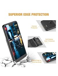 Funda de carga de batería para  Pixel 3 XL, Highwings 4700mAh Slim Extended Battery Charger Case con suave TPU Full Edge Protección Case   Negro