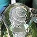 Whole House Worlds The Crystal Clear Spiral Swirl Paperweight, Handcrafted Art Glass, 3 1/2 x 3 1/2 Inches, By