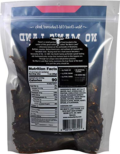 No Man's Land HOT Beef Jerky High Protein Low Calorie Low Carb Beef Snack 16oz Bag - //coolthings.us