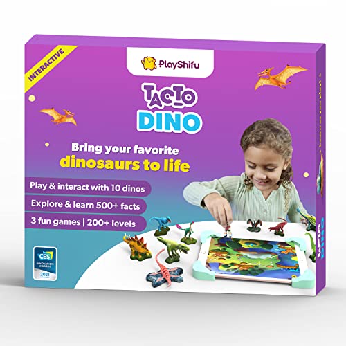 PlayShifu Interactive Dinosaur Toys Tacto Dino (Dinosaur Figures Kit + App) StoryBased