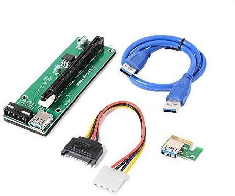 USB 3.0 PCI-E Express 1x to16x Extender Riser Card Adapter SATA Power Cable