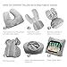 GoGo Travel Pillow for Ipad Tablet Holder, Airplane Neck Pillow, Multi functional 3 in 1 Cushion Lap Desk for On The Go or at Home - Train, Car, Bus, Plane or in Bed - Great Gift for Kids (grey)
