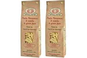 Rustichella d'Abruzzo Trofie Pasta (2 Pack) - Authentic Italian Durum Wheat Semolina, Traditional Ligurian Shape for Pesto, Soups & Cold Dishes - 500g Bag - Classic Small Pasta, Perfect with Potatoes & String Beans