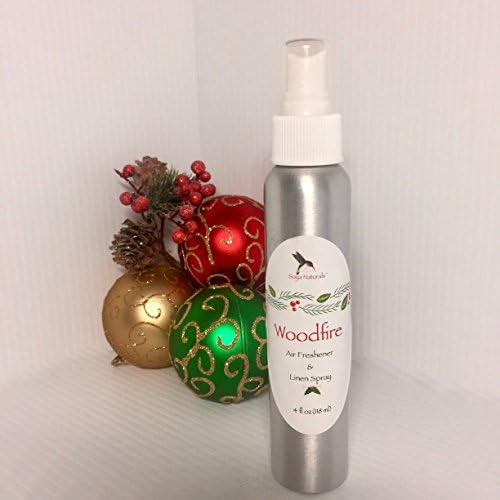 WOODFIRE Air Freshener and linen Spray with essential oils, NO synthetic preservatives, NO synthetic fragrances. 4 fl oz (118 ml)