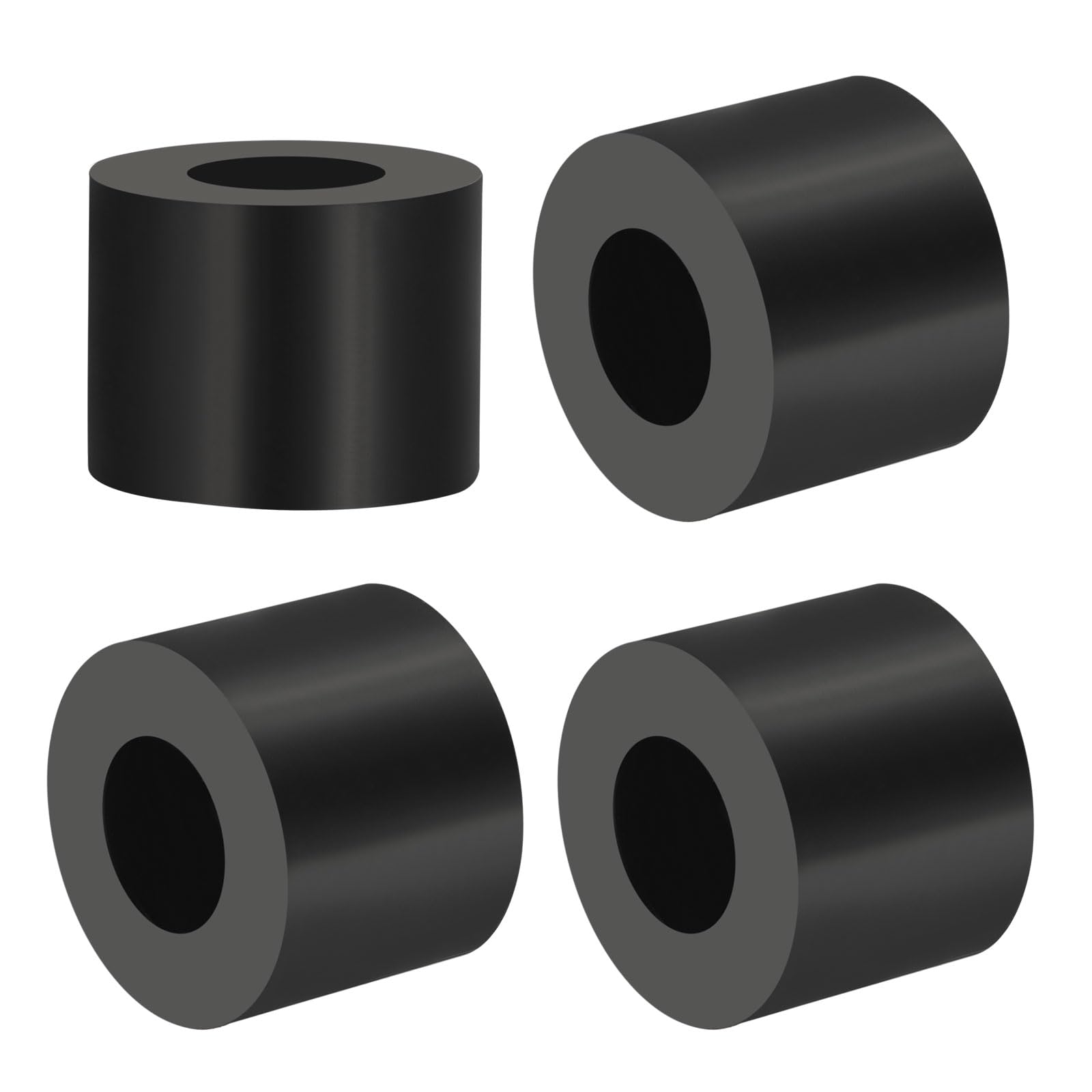 PATIKIL Multi Purpose Rubber Spacer, 4 Pcs 16mm ID x 32 OD x 25mm T Neoprene Round Anti-Vibration Isolation Pads Isolator Rubber Bushings Spacer Washer for HVAC Bolts Car Accessories