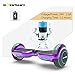 Hoverboard Two-Wheel Self Balancing Electric Scooter UL 2272 Certified, Metallic Chrome LED Light (Chrome Purple)
