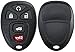 KeylessOption Keyless Entry Remote Key Fob Shell Case Button Pad Cover for Chevy Impala Monte Carlo Buick Lucerne Cadillac DTS OUC60270, OUC60221